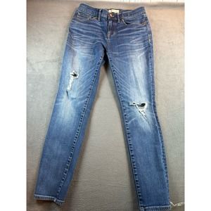Madewell Skinny Skinny Jeans Size 29Blue Distress medium Wash Mid-Rise‎